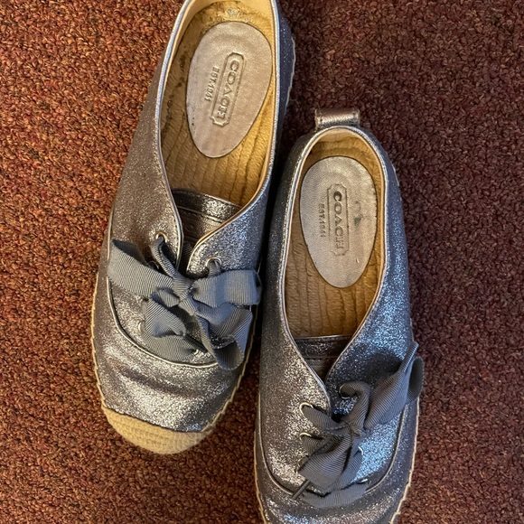 Gold and blue coach sneakers sz 6 - Picture 8 of 13